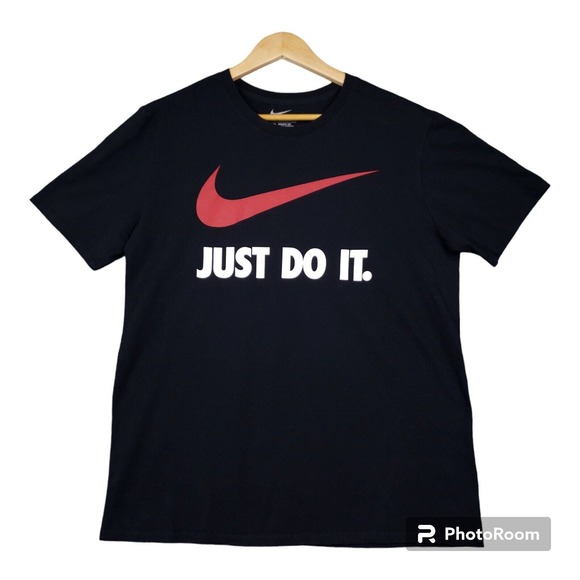 Nike The Nike Tee Men's Just Do It Swoosh Graphic T Shirt Black Gym 707360 - Picture 1 of 10